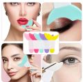 Silicon reusable eyes makeup guide tool eyeliner applicator tool multifunctional silicon eyeliner aid eyeliner applicator eyelashes mascara guard eyeshadow applicator pads eyes beauty makeup tool for girls. 