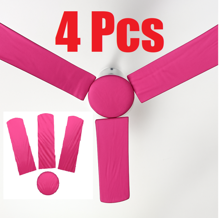Pink Fan Cover for Ceiling Fan with Motor Protection – Reusable Dustproof Non-Woven Fabric – Fits All 3-Blade Fans – Easy to Wash, Blocks Dirt, Moisture & Insects