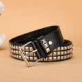 Trend Rivet Belt Heavy Metal Belt Men Women Punk Nightclub Rock Style Belt Jeans Belt Y2K Belt Fashion Decoration Women' Belt.