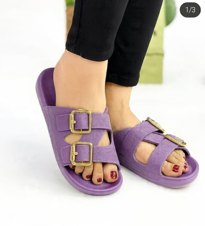Women%20Medicated%20Double%20Buckle%20House%20Slippers%20lite%20Weight%20and%20Comfortable%20Nylon%20Slippers%20for%20Womens%20-%20Image%203