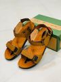 New Casual and Party Wear Synthetic Leather Sandals For Men Stylish in Black, Brown and Camel. 