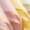 5 pieces of golden-edge jelly film waterproof matte paper, fresh flower wrapping paper, bouquet floral art, festival declaration. 