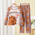 Full Sleeve Capybara Pajamas Sets Children Sleepwear Kids Pyjamas Boys Pjs Pijama Suits for 3 to 14Years Teenager Baby Clothes.