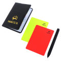 Soccer Referee Red Yellow Card Professional Fair Play Cards Football Linesman Leather Case Bag Set Sports Game Equipment.