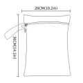 HappyFlute PUL Wetbag For Baby Diapers Nappies Reusable Waterproof Diaper Bag 28cmx36cm. 