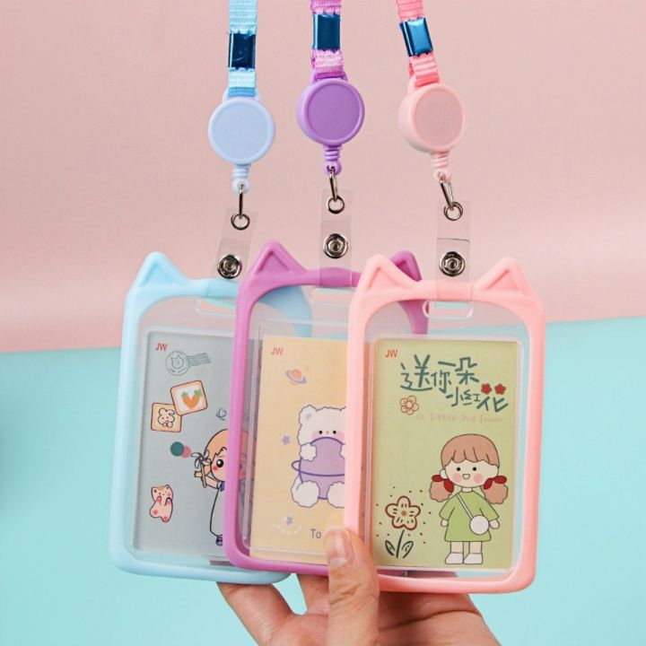 Cat%20Ear%20Card%20Holder+Retractable%20Reel%20Lanyard%EF%BC%8CWork%20ID%20Card%20Holder%20Campus%20Card%20Neck%20Lanyard%20Badge%20Holder%20Protective%20Cover%20-%20Image%202