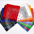 1/2pcs Fashion Hip Hop 100% Cotton Bandana Square Scarf 55cm*55cm Black Red Paisley Headband Printed For Women/Men.