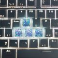4Pcs Epoxy Resin Mechanical Keyboard Keycap Kawaii Cute Key Caps Accessories. 