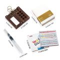 Multi Colors Wooden Grid Paint Box Pocket Artist Travel Paint Palette Mini Watercolor Paint Set for Painters Artists Students. 