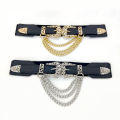 Designer Belts For Women High Quality Luxury Tassel Gold Chain Punk Y2K Silver Stretch Cummerbunds Elastic Waistband Corset.