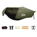 3-in-1 Tunnel Mosquito Net Hammock with Waterproof Rainfly - Tree Tent for Solo Camping, Lightweight & All-Weather Protection.