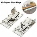 2pcs Kitchen Cabinet Tip-Out Trays Hinges Self-Closing 45 Degree Pivot Hinge For Sink Drawer Bathroom Organizers Shoe Cabinets. 
