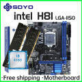 SOYO H81 Motherboard Kit Suppor RAM DDR3 8G*2 i3 4160 CPU LGA 1150 Support I3 I5 I7 M.2 VGA HDMI-Compatible Gaming Mainboard.