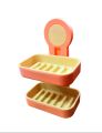 Plastic Double Layer Wall Mounted Soap Holder. 