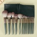 Green Cloud 14 Makeup brush Set Full Set of Cangzhou Powder Brush foundation make-up Brush Portable Storage Bag Super Soft. 