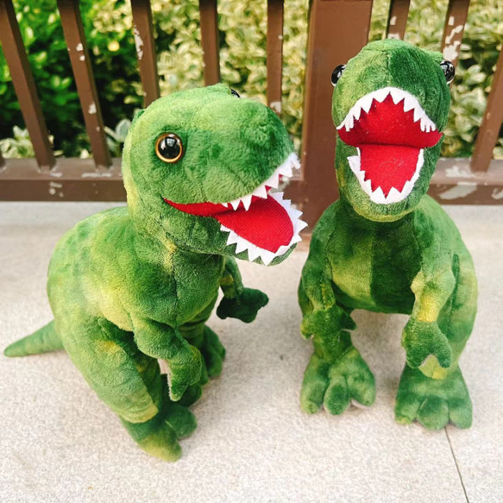 1pc 28CM Green Tyrannosaurus Rex Plush Toy Soft Stuffed Simulation Dinosaur Doll For Birthday