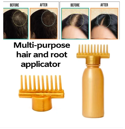 Hair Oil Bottle With Comb | Best For Dandruff & Hair Fall | Anti Lice Comb | Imported Multipurpose Applicator |