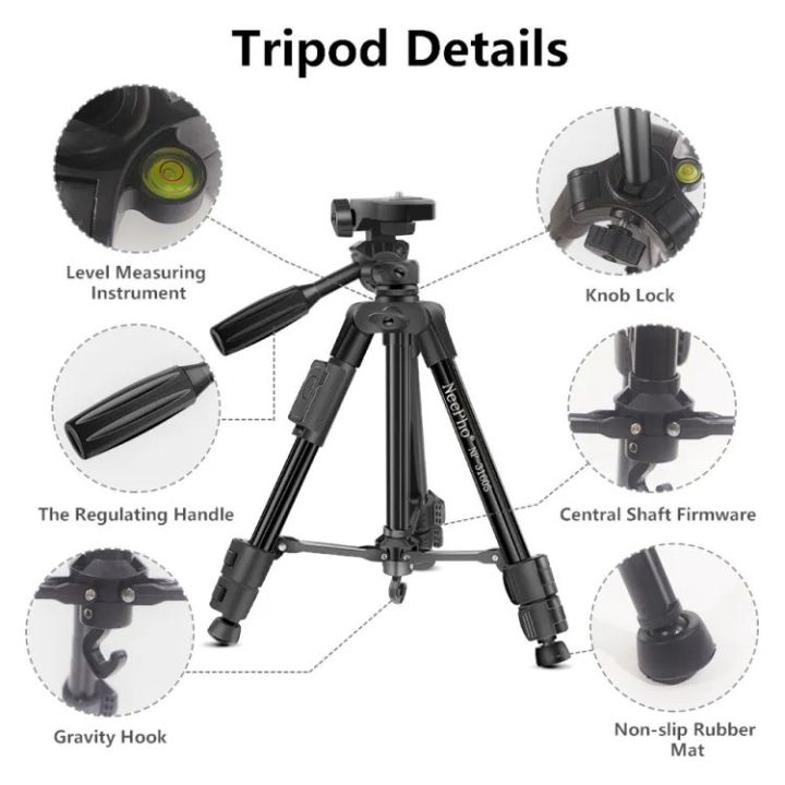 Tripod%203160S%20Portable%20Aluminum%20Dslr%20Tripod%20Camera%20Stand%20Cellphone%20Tripod%20Stand%20Vlogging%20Ringlight%20Holder%20-%20Image%204