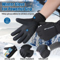 GOBYGO 1Pair Winter Ski Gloves Thickened Cold Non-slip Waterproof Touch Screen Gloves Extended Wrist Riding Ski Gloves Men Women. 