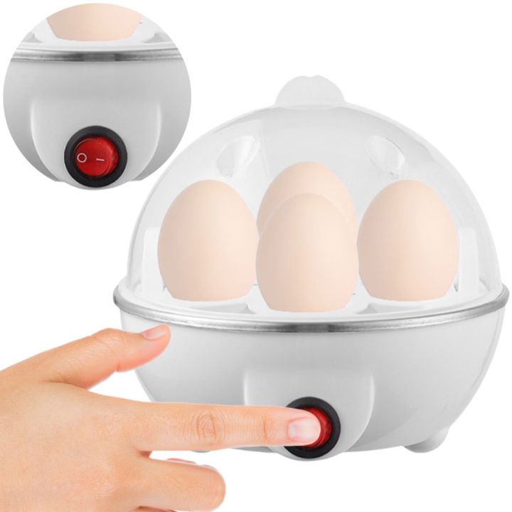 Egg Cooker Auto Shut-Off Boiled Egg Machine 7 Egg Capacity Egg Poacher Electric Egg Boiler for Hard Soft Boiled Eggs