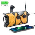 Emergency Hand Crank Solar Radio with LED Flashlight, AM/FM/NOAA Portable Weather Radio with 2000mAh Mobile Power Phone Charger.