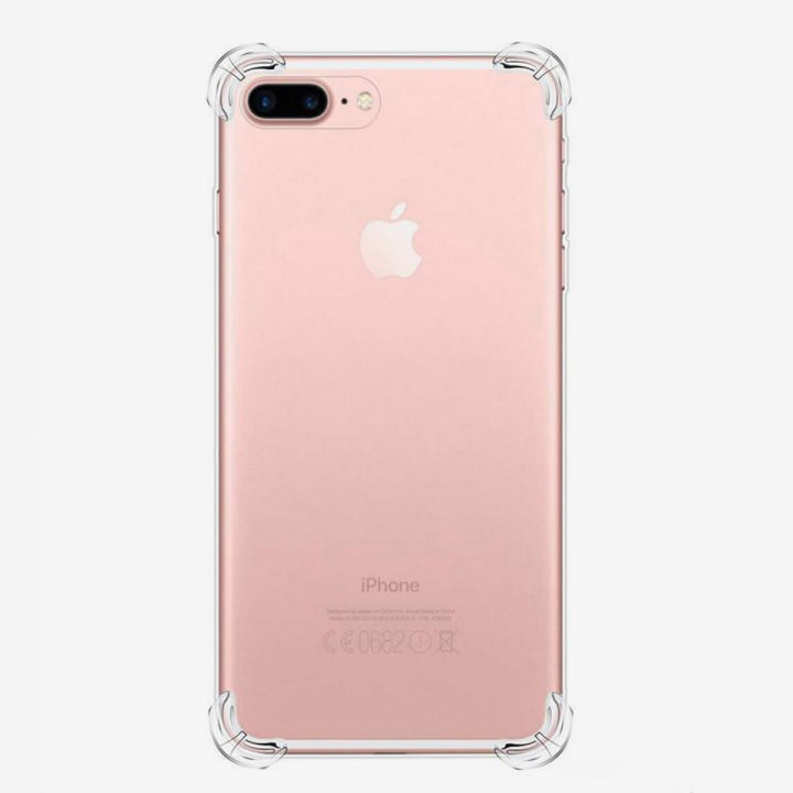 iPhone 7 Plus / 8 Plus Shockproof Transparent Back Cover - Transparent Shockproof TPU Case - Mobihub