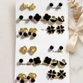 7 Pairs/set Stud Earrings Set with Card Crystal Earrings For Women Fashion Party Jewelry by Gleam&Grace. 