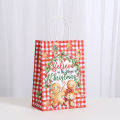 6pcs Christmas Gift Wrapping Bags Cartoon Creative New Anime Cute Little Animal Handheld Kraft Paper Bags Gift Bags. 