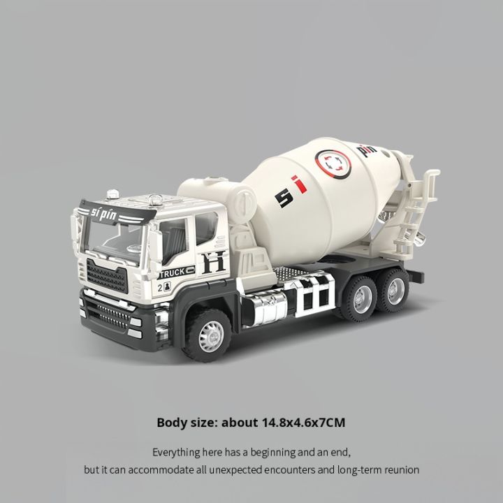 Large Alloy Construction Vehicle Toy Set Concrete Mixer Truck Engineering Machine Model Kit For Boys Play Vehicles & Models