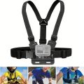 Chest Head Strap Belt For GoPro Hero 12 11 10 9 8 Action Camera Xiaomi Yi 4K Sjcam Sj4000 Insta360 Accessories With J-hook Mount. 