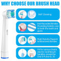 Replacement Toothbrush Heads Compatible with Oral B Braun Electric Toothbrushes Brush Head Refills 1000 1500 3000 7000 7500 8000.