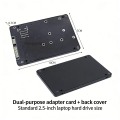 2-In-1 M.2 SSD To SATA3 External Enclosure - Dual-Use NGFF/MSATA To Serial Port Conversion Adapter For Solid-State Drive. 