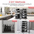 Pot Rack Organizer, 8 Tier Pots and Pans Organizer for Kitchen Organization & Storage, Adjustable Pot Lid Holders & Pan Rack. 