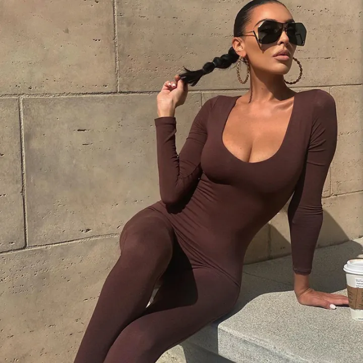 Women's%20Round%20Neck%20Long%20Sleeve%20Jumpsuit%20One-piece%20Tight%20Dress%20Sports%20Fitness%20Sweatpants%20Slimming%20Hip%20Lifting%20-%20Image%202