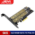 JEYI M.2 NVME to PCIe 4.0 x16 Adapter, M.2 NVMe SSD to PCI-e 4.0 Expansion Card, Supports 2280/60/42/30 Solid State Drives. 