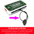 ARGB Controller Cable 5V 3-pin To 6pin/ 4pin For COOLMOON cooling fan And LED Light Mini Control HUB Supply RGB SYNC Adapter. 