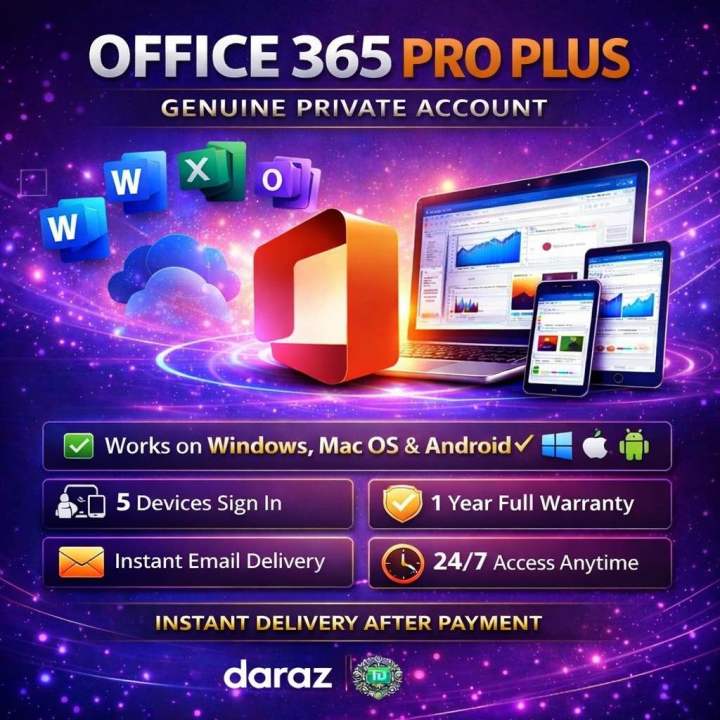 Office 365 lifetime genuine Account up-to 5 devices instant delivery to your mail