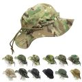 New Tactical Camouflage Boonie Cap Wide Brim Hat Men Outdoor Sports Fishing Hiking Hunting Sunshade Hat Foldable Soft Hat.