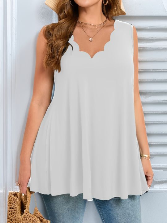 Plus%20Size%20Sleeveless%20Scalloped%20Hem%20Tunic%20Top%20for%20Women%20Casual%20Loose%20Fit%20Summer%20Blouse%20Lightweight%20and%20Breathable%20-%20Image%206