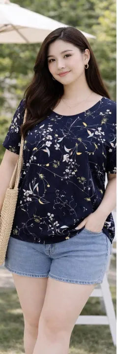 SHEIN%20Chiffon%20Floral%20Blouse%20for%20Women%20Plus%20Size%200XL%20(Chest%20Up%20to%2042%E2%80%9D)%20*Soft%20Lightweight%20Casual%20Summer%20Top%20*Elegant%20Loose%20Fit%20Ladies%20Shirt%20Authentic%20-%20Image%206