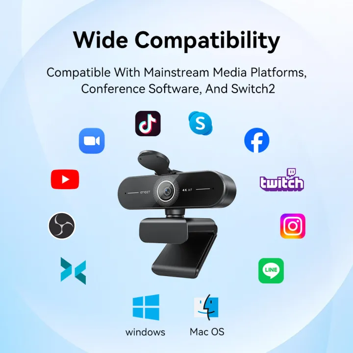 EMEET%204K/1080P%20Webcam%20for%20PC/Computer%20PDAF%20Auto%20Focus%20Video%20Camera%20With%20Dual%20Mics%20Web%20Camera%20Works%20for%20Zoom/Teams%20-%20Image%206
