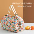 1pc Foldable Shopping Bag Eco-friendly Waterproof Portable Storage Bag Large Capacity Handbag Oversized Storage Bag For Travel. 