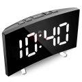 Electronic Alarm Clock Noiseless Design Digital LED Large Display Mirror Electronic Clock Digital Alarm Clock LED Mirror Clocks. 