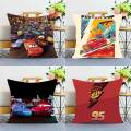 1PC Cartoon Cars Movie Lightning Mc Queen Pillow Case Square  Bedroom Sofa Leisure Comfort Cushion Car Home Decoration. 