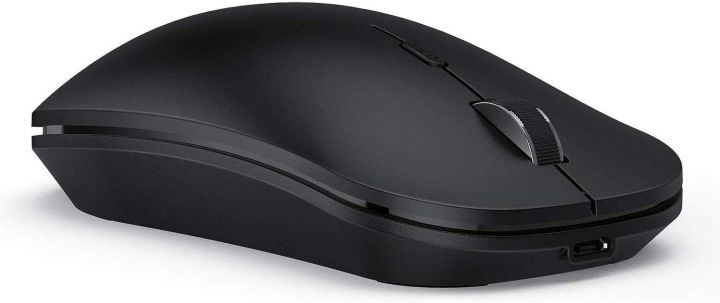 Seenda Bluetooth Mouse, Rechargeable Mouse Wireless, 3 Modes (Bluetooth 4.0 + USB A + USB C) 2.4G Wireless Mouse, Wireless Mouse for Mac/Windows/PC/Laptop/Tablet/Android/iPadOS, Black