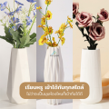 Nordic style white plastic vase non-crack flower vase for home decoration desk vase photo props ABS plastic corner decoration simulation vase. 