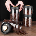 PARACITY Vacuum Sealed Tank Coffee Bean Glass Sealed Jar Household Moisture-proof Air Extraction Airtight Container Coffee Set.