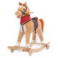 Wooden Horse Rocker And Rider With Music , Sound, And Tail Mouth Movement. 