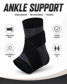 Ankle Support Brace with Adjustable Wrap Breathable Knit Compression Sleeve for Sports Workout Running Walking Fitness Daily Wea. 