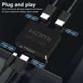 4K HDMI Splitter - Dual Monitor Extender with 1 In 2 Out, Full HD 1080P 3D Support, 5V USB Powered, Flat Floppy Connector, Cat 5. 